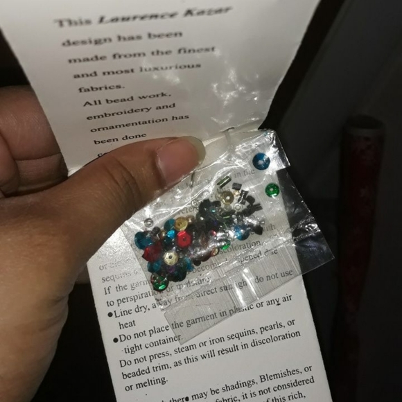 Sequins Laurence Kazar beaded vintage top - Picture 6 of 13